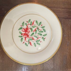 Lenox Holiday Dinnerware with Red and Green Design
